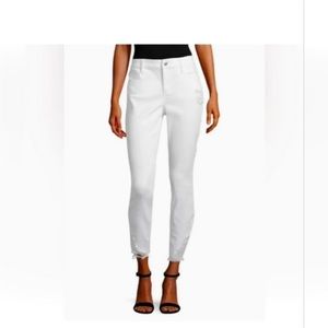 Project Runway jeans distressed size 12 white